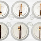 Morgan Faux Leather Round Set of 12 Placemats, 15", Silver, Heat Resistant, Stain Resistant, Non-Slip, Reversible, Durable Table Mats for Kitchen, Dining Table, Indoor Washable Use - Image 6