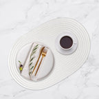 Oval Woven Placemats Set of 8 Heat Resistant Placemats 17 x 12 Inches Farmhouse Cotton Rope Place Mats for Dining Tables Trivets for Hot Dishes, White - Image 7