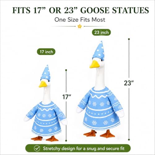 4 Pack Porch Goose Outfits, Seasonal Clothes for 23 Inch Goose Statue - Image 3