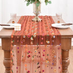 2 Pack Flower Table Runner Floral Daisy Fall Wedding Birthday Party Decor - Image 2