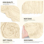 12 Pack Ivory Cheesecloth Table Runner 10Ft, Gauze Table Runners 21.5 x 120 inch,Semi Sheer Cheese Cloth Fabric Runner Bulk for Wedding,Party,Baby Shower,Bridal Shower - Image 6