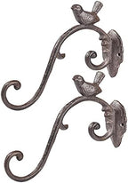 Sungmor Cast Iron Plant Hanger Wall Hooks - Bird Shape & Brown & 2PC by Sungmor
