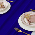 MDS Pack of 10 | Royal Blue | 14ft Chiffon Table Runner 29x170 Inches Long Romantic Rustic Sheer Gauze Runner for Wedding Bridal Shower Birthday Banquets Engagement Spring Easter Boho Decorations - Image 4