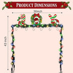 Treela Christmas Stocking Holder Stand for Floor Metal 6 Hook,Candy Joy - Image 2