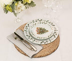 Natural Jute Placemat Set of 4 - Round 13 Inch Decorative Reversible Braided Hand Woven Charger for Dinner Table Décor Farmhouse Christmas Wedding Family Gathering Party and Everyday Use - Image 2