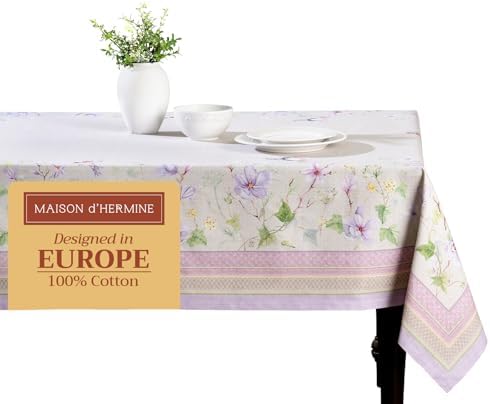 Maison d' Hermine Table Cloth Rectangle Table Reusable 100% Cotton 60"x120" by MaisondHermine