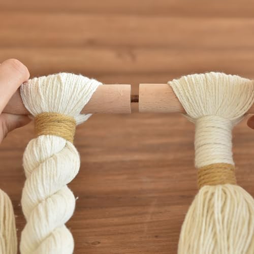 Macrame Wall Hanging Woven Knot Tassel Fringe Boho Wall Art 27"W*29"L - Image 5