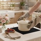 homing Faux Cotton Linen Placemats Set of 6, Cloth Dining Table Mats - Image 3