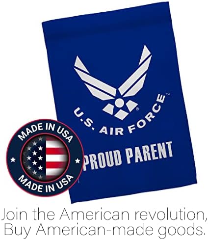 Proud Air Force Parent Garden Flag - Set with Stand Armed Forces USAF United State American Military Veteran Retire Official - House Banner Small Yard Gift Double-Sided Made in USA 13 X 18.5 - Image 5