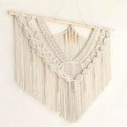 Achart Macrame Wall Hanging Large- Boho Wall Decor- large wall art- Wall Decor Living Room- Macrame Tapestry Boho Decor for Bedroom (Leaf &Wood Bead) - Image 4