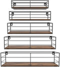 CRUGLA Floating Wall Shelves Set of 5, Wall Mounted Bathroom Shelves, Hanging Storage Shelf for Bathroom, Kitchen, Bedroom, Living Room by CRUGLA
