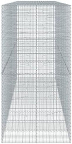 vidaXL Gabion Basket with Cover 177.2"x39.4"x78.7" Galvanized Iron - Image 6