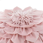 OiseauVoler Decorative 3D Flower Throw Pillow Covers Handmade Pillowcases for Sofa Bed Home Room Decor 18 x 18 Inch Light Pink - Image 3