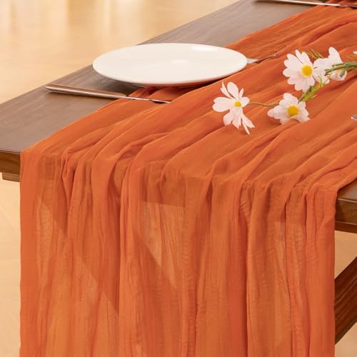 10 Pack Cheesecloth Table Runner Fall Boho Gauze Wedding Party Home Decor - Image 2