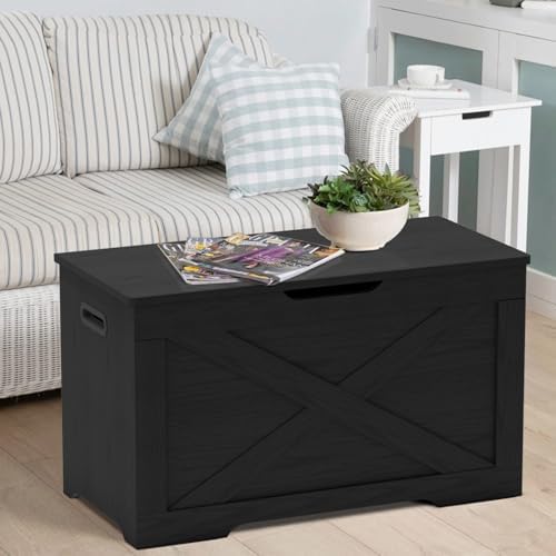 Timberer 31.5" Storage Chest, Wooden Storage Bench, Entryway Shoes Bench - Image 6