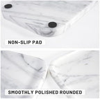 Arabescato Marble Vanity Tray - Decorative Organizer for Bathroom Countertop, Dresser, Kitchen Sink - Image 2
