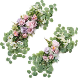 Wedding Arch Flowers 2PCS Artificial Flower Arrangements Purple by Unknown