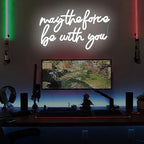 May The Force Be With You Neon Signs for Wall Decor Force Light Up Sign Game Neon Light Sign USB Power Wars Led Signs for Bedroom Wall Game Living Room Best Gifts for Kids Men Fans - Image 6
