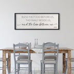 comurdyo Bless the Food Before Us Sign, 32" X 12", Black - Image 4