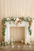 Ling's moment Terracotta Eucalyptus Flower Garland Fall Wedding Arch 9 FT - Image 2