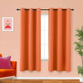 KOUFALL 42x72 Inches Long Orange Blackout Curtains for Bedroom by KOUFALL