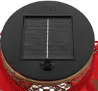 Yardwe Hanging Solar Lanterns, Chinese Lanterns Lucky Red Fu Character Lanterns Outdoor Lantern Adornment for Patio, Yard, Pathway, Garden - Image 4