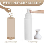 Sziqiqi White Modern Tall Floor Vase, Ribbed Metal Standing Decor, 3Pcs - Image 6