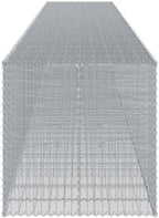 vidaxl Gabion Basket with Cover - 452.8"x39.4"x39.4" Galvanized Iron - Outdoor Garden Landscaping Decor - Image 6