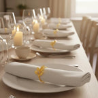 100 Pcs Gold Napkin Rings Bulk Delicate Napkin Holder for Dining Wedding Party Banquet Table Decroration Christmas and Daily Use - Gold Leaf - Image 6