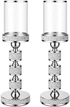 Hurricane Candle Holder, 15.9" Tall Metal Candle Stand, Glass Pillar Holder - Image 6