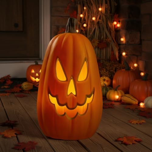 Xodus Battery Operated LED Light Up Pumpkin, Jack-O-Lantern, Timer, 15-inch by XodusInnovations