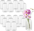 Glass Bud Vases Set of 20, 4.7 Inch Clear Ribbed Bud Vases for Centerpieces by Unknown