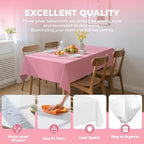 54 Inch X 300 Feet Plastic Table Cover Roll Premium Disposable Plastic Tablecloth for All Type/Shape Tables | Picnic, Party, Banquet, Birthdays, Weddings (Pink, 54 Inch X 300 Feet) - Image 3