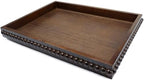 Hrastany Wood Decorative Tray for Coffee Table, Dark Brown by Hrastany