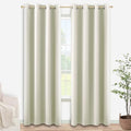KOUFALL 90 Inch Long Curtains for Living Room 2 Panels Set, Cream Room Darkening Summer Thermal Insulated 80% Blackout Black Out Level Off White Ivory Curtains for Bedroom Window, 52x90 in Length by KOUFALL