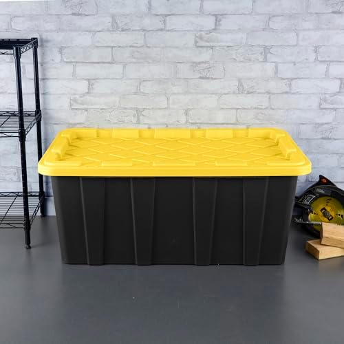 Sterilite Industrial Storage Tote with Lids for Garage, 38 Gallon, 4-Pack - Image 5