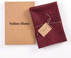 Solino Home 100% Pure Linen Dinner Napkins Red, Athena 20 x 20 in, Set of 4 - Image 3