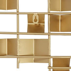 CosmoLiving by Cosmopolitan Metal Geometric Home Wall Decor 3D Folded Stripes Wall Sculpture, Wall Art 32" x 2" x 32", Gold - Image 6