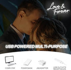 Love & Forever Neon Sign – 16.9″ × 9.4″ Romantic LED Wall Light Dimmable - Image 5