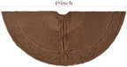 48 inch Christmas Tree Skirt: Diamond Edge Knit Tree Skirt for 7.5ft Tree, Western Brown Tree Skirt, Vintage Tree Skirts, Rustic Farmhouse Christmas Decorations - Image 2