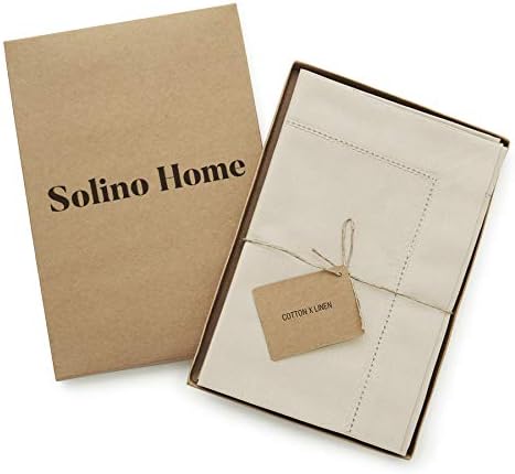 Solino Home Cotton Linen Cloth Dinner Napkins Linen, 20 x 20 in, Set of 6 - Image 3