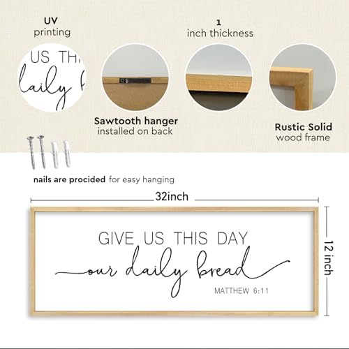 Give Us This Day Our Daily Bread Sign Kitchen-Dining Scripture Wall Decor - Image 2