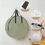 36 Inch Round Storage Bag 1 Pack,Vintage Green Graze Pattern Waterproof Wreath Storage Container with Handles&Zipper Monochrome Closet Organizer Bags Garland Box - Image 5
