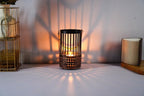 2PCS Candlestick Candle Barrels Moroccan Style Retro Lanterns Projection Lights Hollowed-Out Decorations Home Ramadan Hanging Outdoor Indoor Courtyard Porch Festival Weddings - Image 4