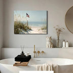 Ship Next Day – Patriotic Canvas Wall Art, American Flag Pictures, Framed Canvas Prints, Americana Wall Decor, Coastal Beach Canvas Prints, Living Room Artwork, Rustic Farmhouse Decor - Image 4