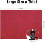 Homaxy PU Faux Leather Placemats for Dining Table, Set of 6, Red - Image 6