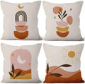 Boho Abstract Throw Pillow Covers 26"x26" Set of 4, Morden Minimalist Irregular Bohemian Cushion Cover for Sofa Chair Couch Bed Office Garden Patio Farmhouse Indoor Outdoor Decorative by VieSavaran