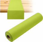 Disposable Table Runner for Dining Table, 16" 20-Pack Linen-Like Kiwi Paper Table Runners for Party, Wedding Or Event - Image 3