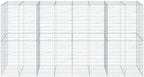 vidaXL Gabion Basket with Cover 157.5"x39.4"x78.7" Galvanized Iron - Image 5