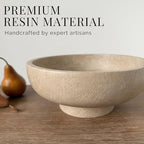 OAKOA Large Decorative Bowl - Stone Fruit Bowl - Stone Bowl Decorative - Image 4